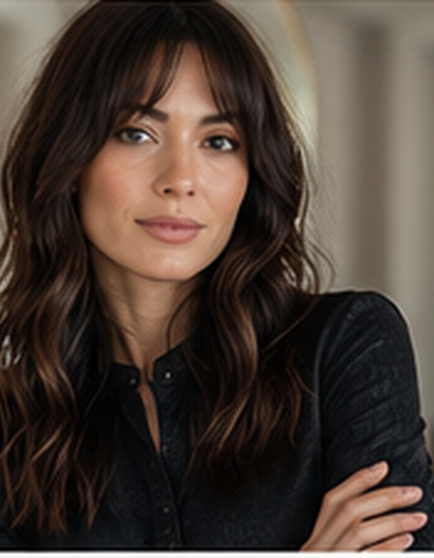 Editorial portrait of a senior hairstylist in a premium salon